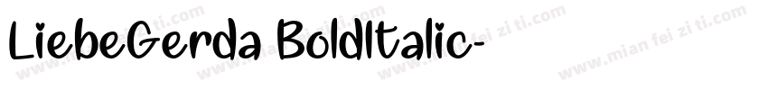 LiebeGerda BoldItalic字体转换
